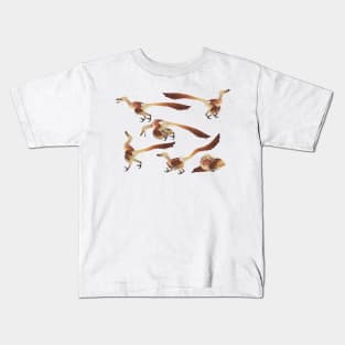 Velociraptor in brown Kids T-Shirt